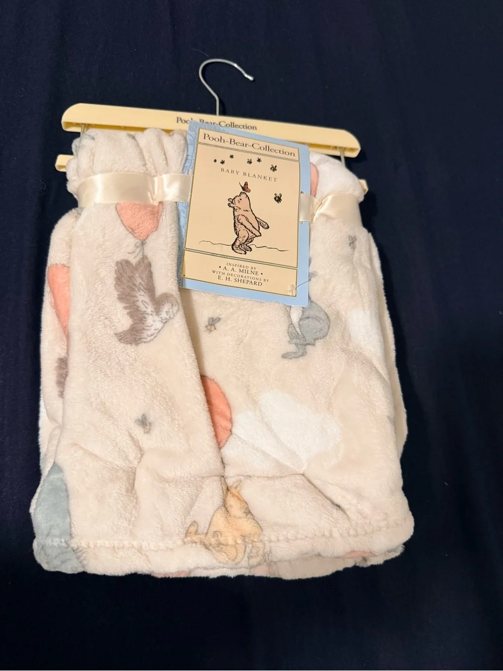 Classic Vintage Winnie the Pooh Baby Blanket